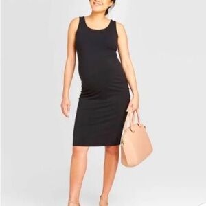 Isabel Maternity by Ingrid & Isabel Black Sleeveless Bodycon Midi Dress